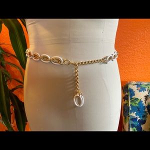 1980s Gold and Plastic Chain Link Belt